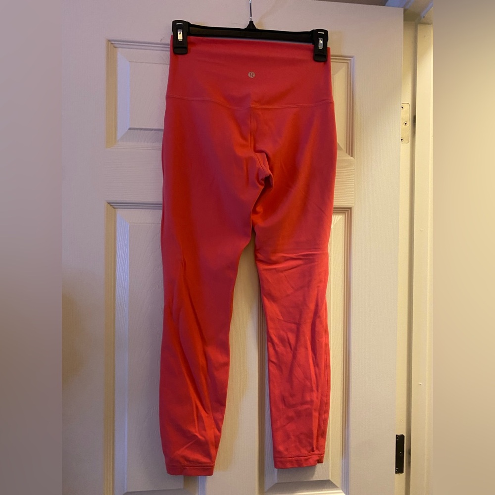 Lululemon Align Double Lined Leggings - Sz 6 - Beautiful Coral Color - Picture 3 of 8